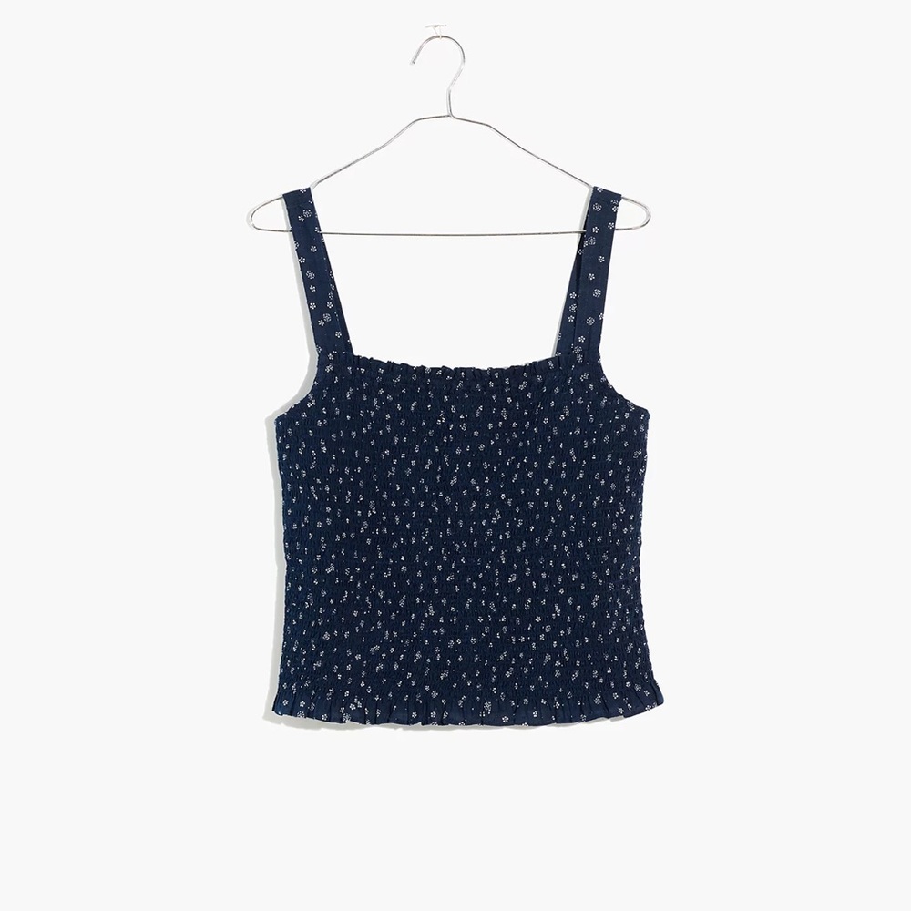 Madewell Lucie Smocked Tank Top